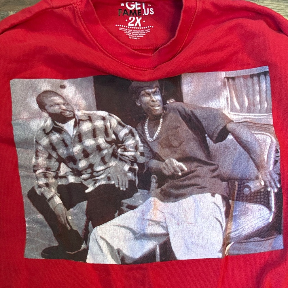 Red Graphic crew neck sweatshirt